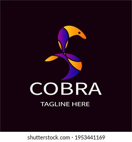 Illustration cobra Animal logo with elegant colorful design