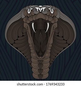 illustration of cobra with decoration