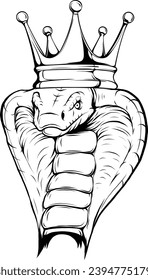 illustration of Cobra head in outline