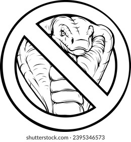 illustration of Cobra head in outline
