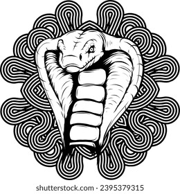 illustration of Cobra head in outline