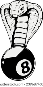illustration of Cobra head in outline