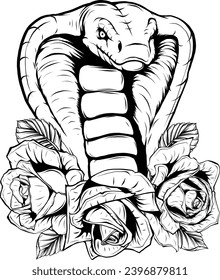 illustration of Cobra head in outline