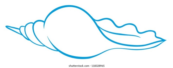 illustration of a cockleshell sketch on a white background