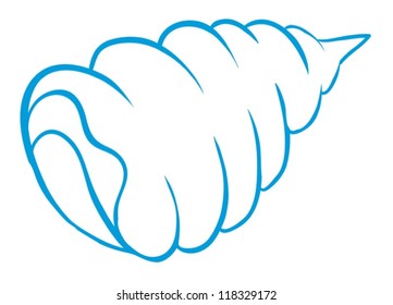 illustration of a cockleshell sketch on a white background
