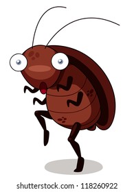 illustration of cockroach cartoon