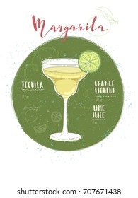 Illustration of cocktail Margarita