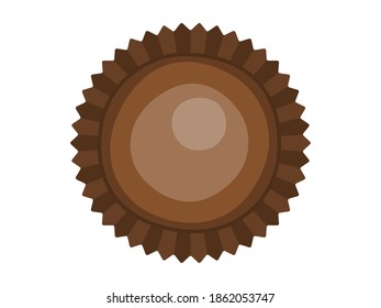 Illustration of cocoa chocolate sweets.