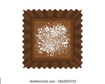 Illustration of cocoa chocolate sweets.