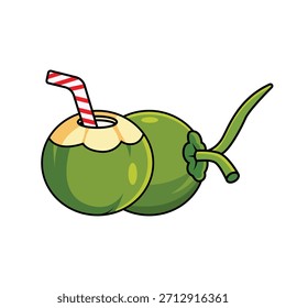 The Illustration of Coconut Fruit