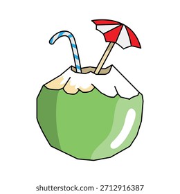The Illustration of Coconut Fruit