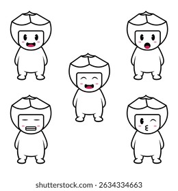 The Illustration of Coconut Fruit Emoji