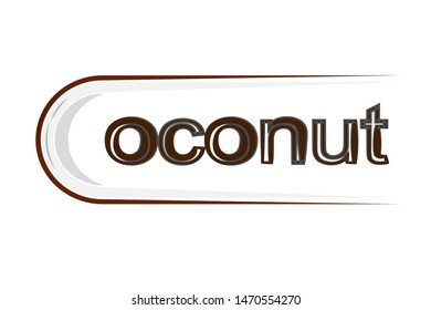 illustration of coconut logo template design.