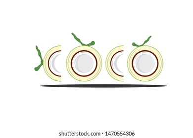 illustration of coconut logo template design.