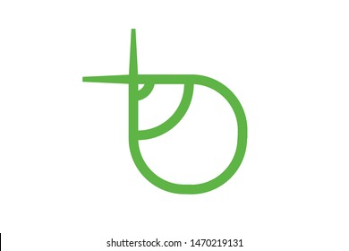 illustration of coconut mono line icon.