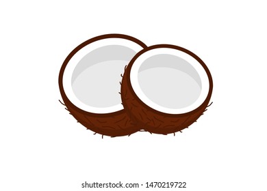 illustration of coconut shell icon.