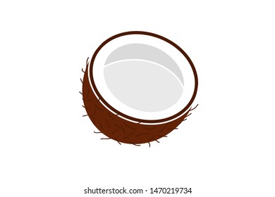 illustration of coconut shell icon.