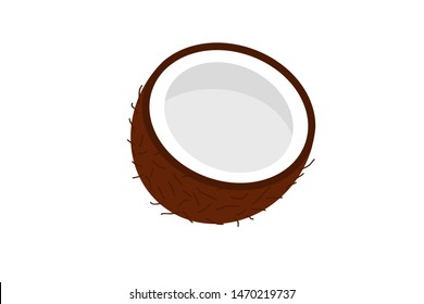 illustration of coconut shell icon.