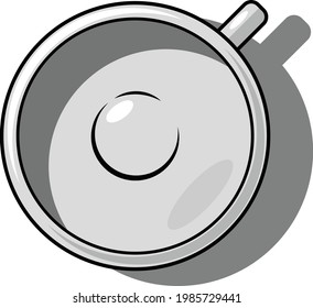 illustration of coffee after consumption with shadow and gradation