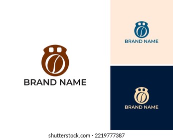 ILLUSTRATION COFFEE BEAN LOGO DESIGN VECTOR GOOD FOR COFFEE SHOP, BRAND COFFEE