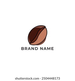 VECTOR DE PLANTILLA DE DISEÑO DE LOGOTIPO DE GRANO DE CAFÉ ILUSTRACIÓN BUENO PARA LA CAFETERÍA, CAFÉ DE MARCA
