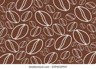 Illustration of coffee beans isolated white background.