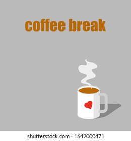 Illustration of coffee break time concept.