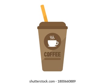 Ilustración de café en una taza refrigerada.