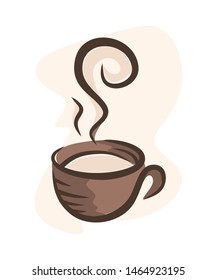 illustration of coffee in a cup