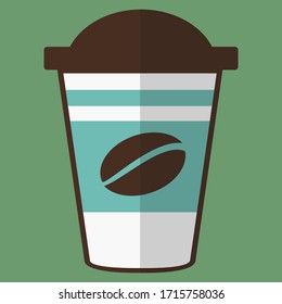  illustration of a coffee cup or bottle.