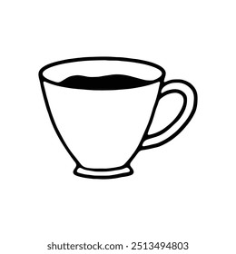 Ilustração de uma xícara de café preenchida