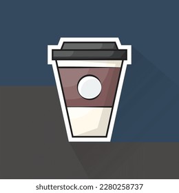 Illustration of Coffee Cup in Flat Design