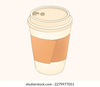 Illustration der Kaffeetasse, einzelne Vektorgrafik