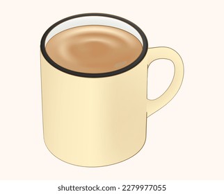 Illustration of coffee cup isolated vector