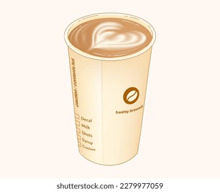 Illustration of coffee cup isolated vector