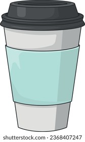 illustration of a coffee cup with a lid