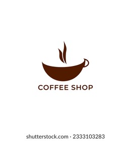 ILLUSTRATION COFFEE CUP LOGO DESIGN VECTOR GOOD FOR COFFEE SHOP, BRAND COFFEE