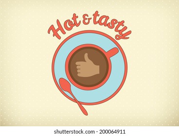 Illustration of coffee cup poster