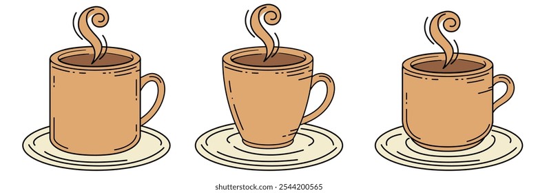 Illustration of a Coffee Cup with Steam