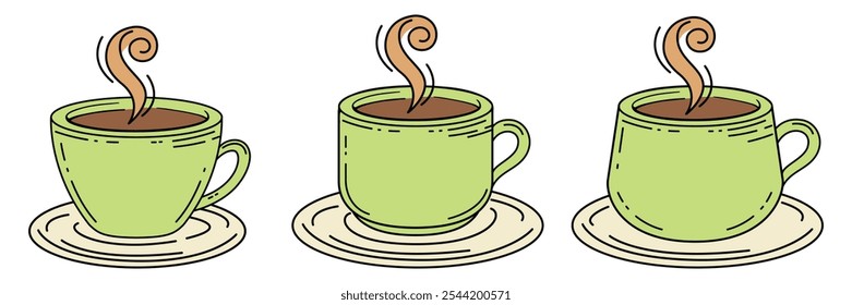 Illustration of a Coffee Cup with Steam