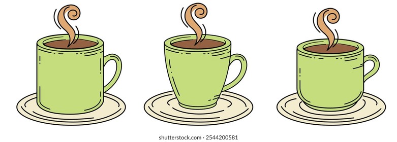 Illustration of a Coffee Cup with Steam