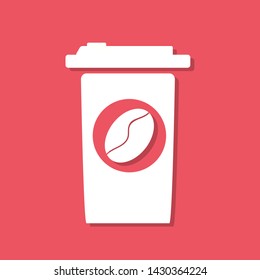 Illustration of coffee cup.Flat design