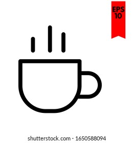 ilustración del icono plano del café