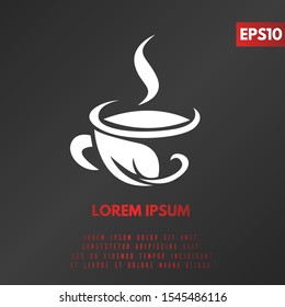 illustration of coffee flat logo