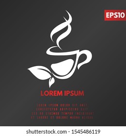 illustration of coffee flat logo