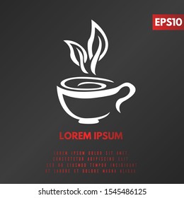 illustration of coffee flat logo