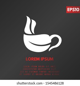 illustration of coffee flat logo