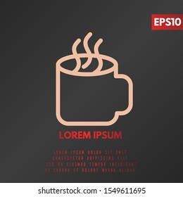 illustration of coffee flat logo