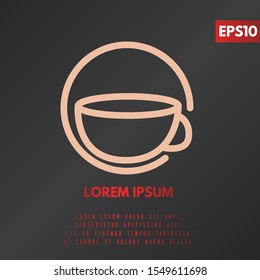 illustration of coffee flat logo