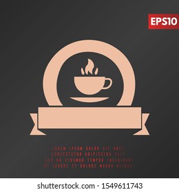 illustration of coffee flat logo